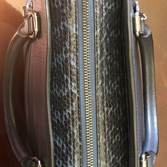 Coach Drew Satchel With Snakeskin Detail NWOT - Picture 7 of 8